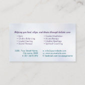 Carte De Visite Fleur de vie - Ange des ailes - Reiki (Dos)