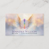 Carte De Visite Fleur de vie - Ange des ailes - Reiki (Devant)