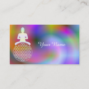 Carte De Visite Fleur de vie / Blume des Lebens - Bouddha