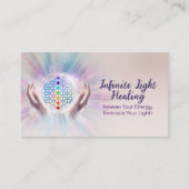 Carte De Visite Fleur de vie - Chauffage énergétique - Reiki (Devant)
