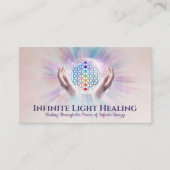 Carte De Visite Fleur de vie - Chauffage énergétique - Reiki (Devant)