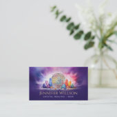 Carte De Visite Fleur de vie Cristal guérison (Debout devant)