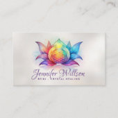 Carte De Visite Fleur de vie en fleur de lotus -Aquarelle (Devant)