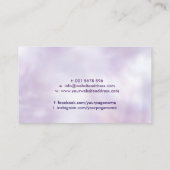 Carte De Visite Fleur de vie en fleur de lotus - Violet Pastel (Dos)