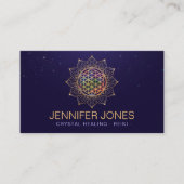 Carte De Visite Fleur de vie en lotus (Devant)