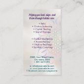 Carte De Visite Fleur de vie en lotus (Dos)