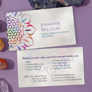 Carte De Visite Fleur de vie en lotus