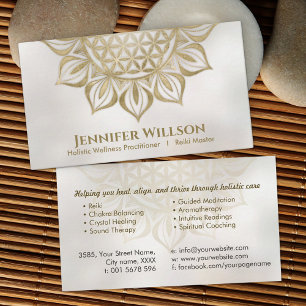 Carte De Visite Fleur de vie en lotus