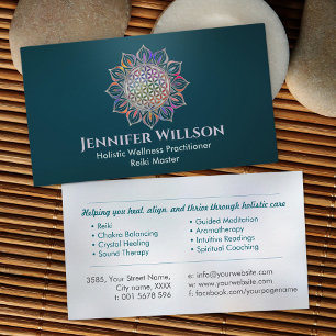 Carte De Visite Fleur de vie en lotus