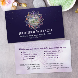 Carte De Visite Fleur de vie en lotus