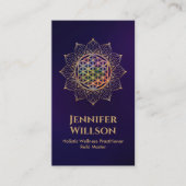 Carte De Visite Fleur de vie en lotus (Devant)