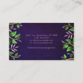 Carte De Visite Fleur de vie - Fluorite et or (Dos)