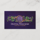 Carte De Visite Fleur de vie - Fluorite et or (Devant)