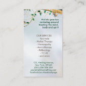 Carte De Visite Fleur de vie - Malachite et papillons (Dos)