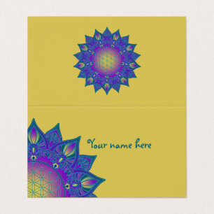 Carte De Visite Fleur De Vie - Mandala Indien 3