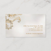 Carte De Visite Fleur de vie Ornament - Pearl and Gold (Dos)