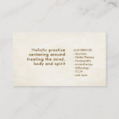 Carte De Visite Fleur de vie - Ornement de fleurs Lotus (Dos)