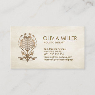 Carte De Visite Fleur de vie - Ornement de fleurs Lotus 