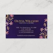 Carte De Visite Fleur de vie - Ornement fleuris (Dos)