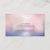 Carte De Visite Fleur de vie Ornement - Flux d'énergie cosmique (Dos)