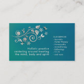 Carte De Visite Fleur de vie Pearl Swirl Ornament (Dos)