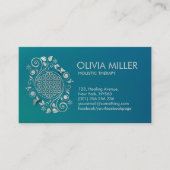 Carte De Visite Fleur de vie Pearl Swirl Ornament (Devant)