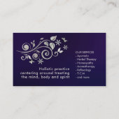 Carte De Visite Fleur de vie Pearl Swirl Ornament (Dos)