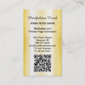 Carte De Visite *~* Fleur de vie QR AP92 Reiki Gold Sacred (Dos)