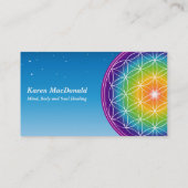 Carte De Visite Fleur de vie Starry Sky (Dos)