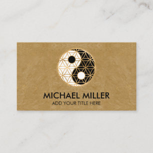 Carte De Visite Fleur de vie - symbole Yin Yang
