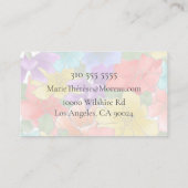 Carte De Visite Fleur de watercolor vibrant (Dos)