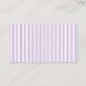 Carte de visite Fleur de Wisteria Rayure Violette (Dos)