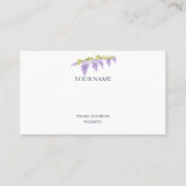 Carte de visite Fleur de Wisteria Rayure Violette (Devant)