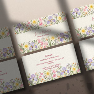 Carte De Visite Fleur d'entreprise de printemps pastel
