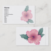 Carte De Visite Fleur d'Hibiscus (Devant / Derrière)