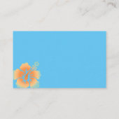 Carte De Visite Fleur d'Hibiscus bleu tropical (Dos)