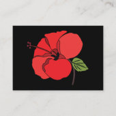 Carte De Visite Fleur d'Hibiscus Floral (Devant)