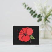 Carte De Visite Fleur d'Hibiscus Floral (Debout devant)
