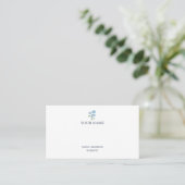 Carte de visite Fleur d'Hortensia Rayure Bleue (Debout devant)