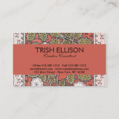 Carte De Visite Fleur d'illustration Rose sauvage Vintage (Dos)