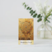 Carte De Visite *~* Fleur d'or QR de la vie AP92 Reiki Sacred (Debout devant)