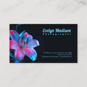 Carte De Visite Fleur d'orchidées contre la gue noire65567 (Dos)