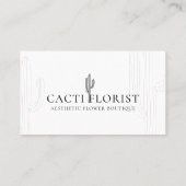 Carte De Visite Fleur du désert de Boho Cactus Abstraite (Dos)