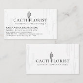 Carte De Visite Fleur du désert de Boho Cactus Abstraite (Devant / Derrière)