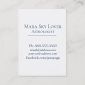 Carte De Visite Fleur d'univers de *~* de l'astrologie de Reiki de (Dos)