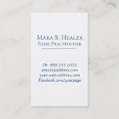 Carte De Visite Fleur d'univers de *~* de l'astrologie de Reiki de (Dos)