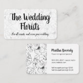 Carte De Visite Fleur élégante (Devant / Derrière)