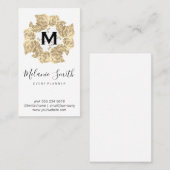 Carte De Visite Fleur élégante | Exécutif (Devant / Derrière)