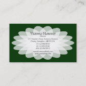 Carte De Visite Fleur en cristal - Vert foncé (Dos)