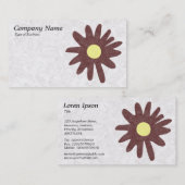 Carte De Visite Fleur en papier - Marron (Devant / Derrière)